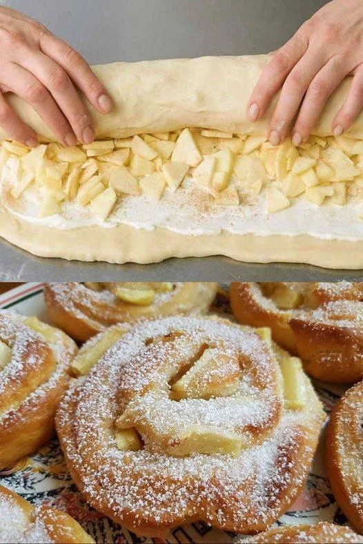 Heerlijke appelrolletjes met een krokante korst en zoete appelvulling