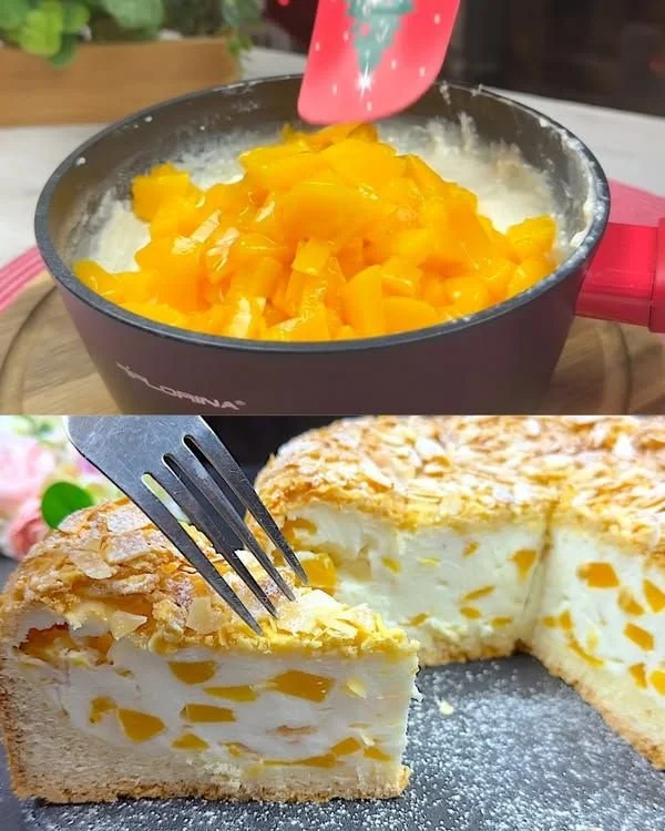 Italiaanse perzik-ricottataart met ricotta en sappige perziken